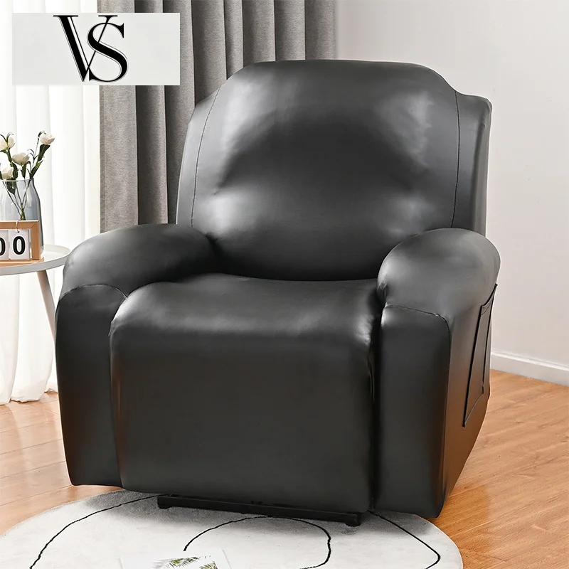 Cover Elastic All-Inclusive Chair Covers Oil-Proof Slipcovers Armchair Furniture Protector Waterproof PU Recliner Leather Sofa