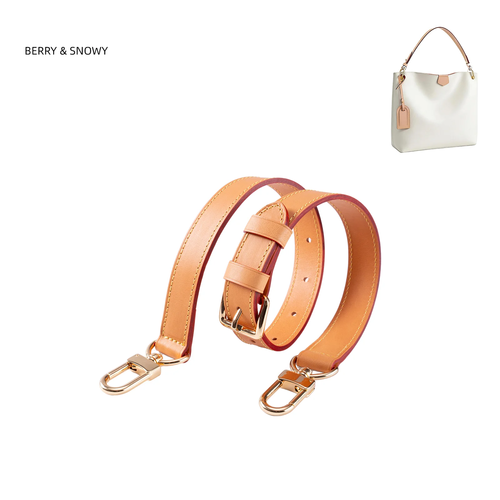 

Ремешок для сумки Berry&Snowy из натуральной кожи, регулируемый, сменный, для элегантных женских сумок, аксессуар из вачетты класса люкс