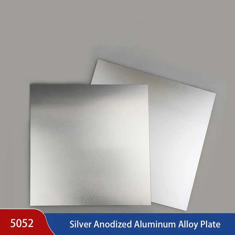 

5052 Aluminum Flat Plate Silver Anodized Finish 0.5/0.8/1/1.5/2mm Thickness 200x200 300x300mm Modern Panel