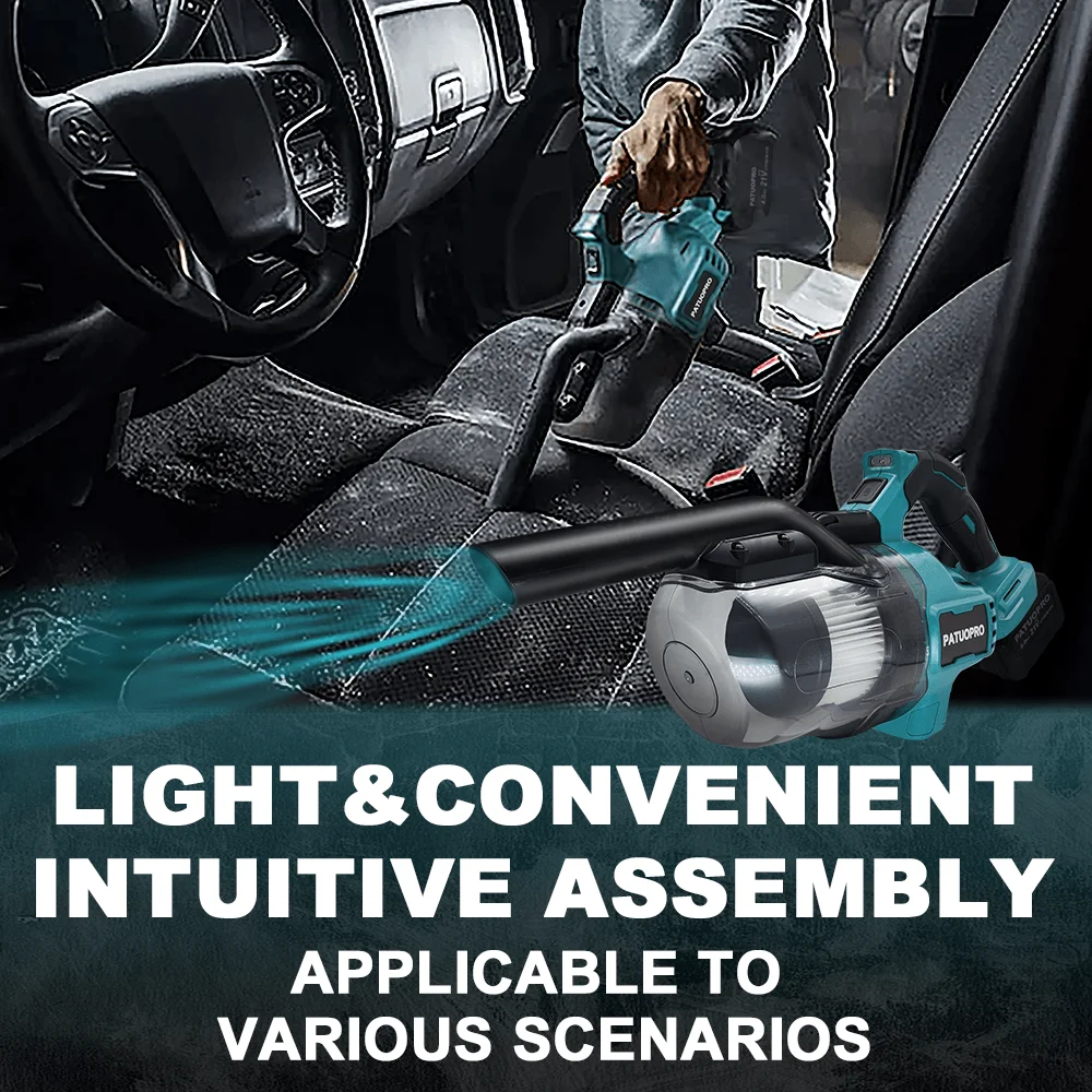 Aspirapolvere portatile senza fili Portatile per pavimenti duri Tappeto per auto Macchina per la pulizia dei peli degli animali domestici Utensile elettrico per batteria Makita 18V