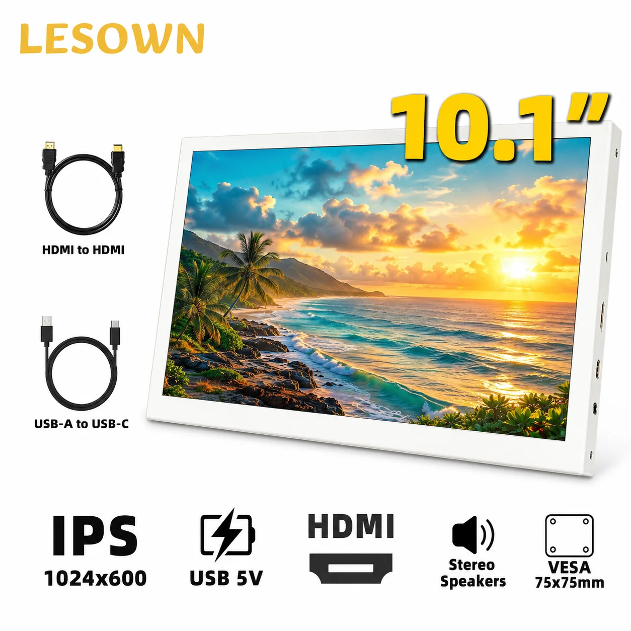 LESOWN Aluminium White 10.1
