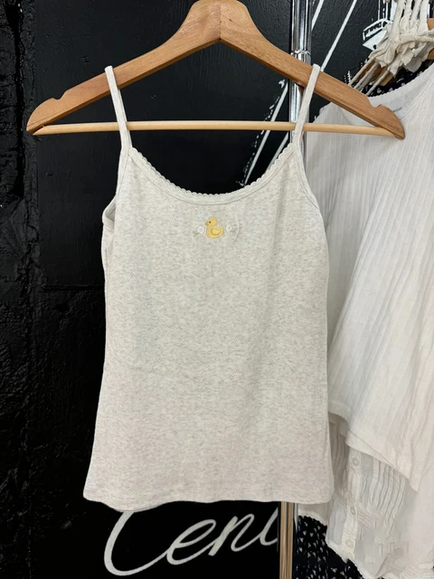 FUNTOUR Women's Summer Boho Tank Top - Eyelet Embroidered, Tie Front, Sleeveless, Floral Yellow, Size Large - View #7