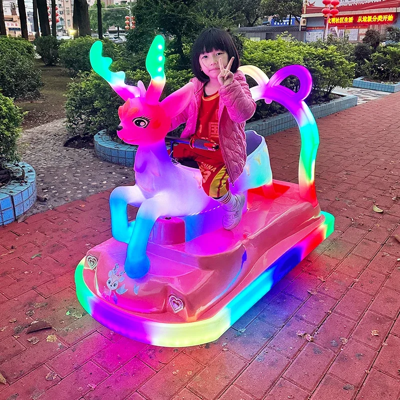 

Amusement Playground Children Electric Car Outdoor Battery Bumper Car Double Luminous Music Ride Motorcycle for Sale