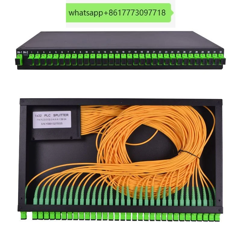 1*32 Rack Mount PLC Splitter Optical Splitter APC Rack Type for FTTH Passive Optical Network