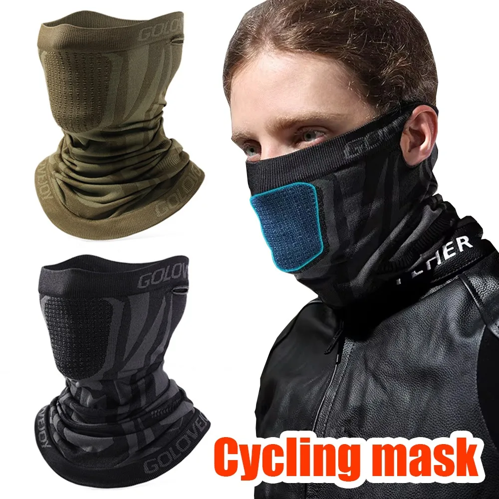 

Thermal Face Bandana Mask Cover Cycling Breathable Hanging Ear Headwear Bicycle Windproof Neck Cover Neck Protector Riding Scarf