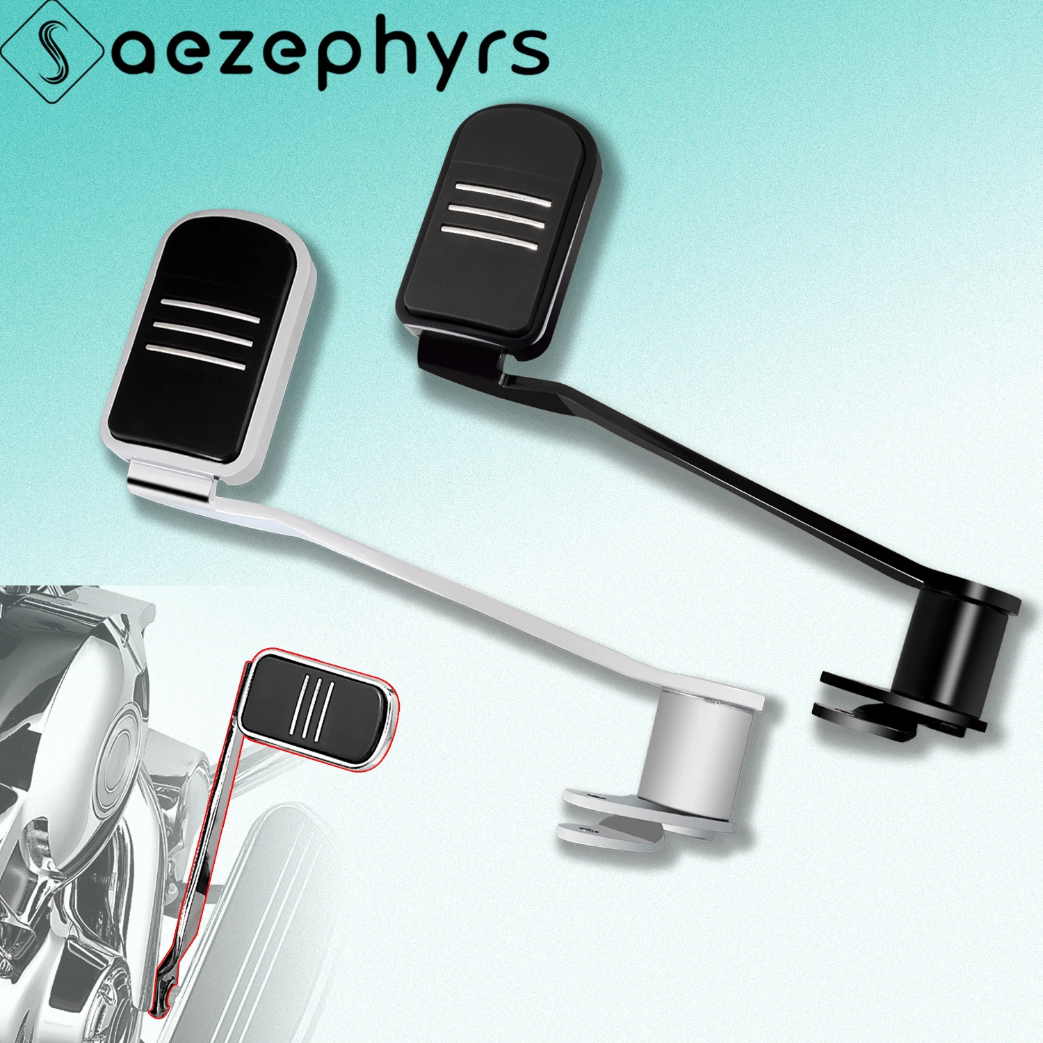 

Motorcycle Rear Brake Arm Lever Footrests pads Kit for Harley Touring CVO Road King Electra Street Glide Tri Glide 2014-2025