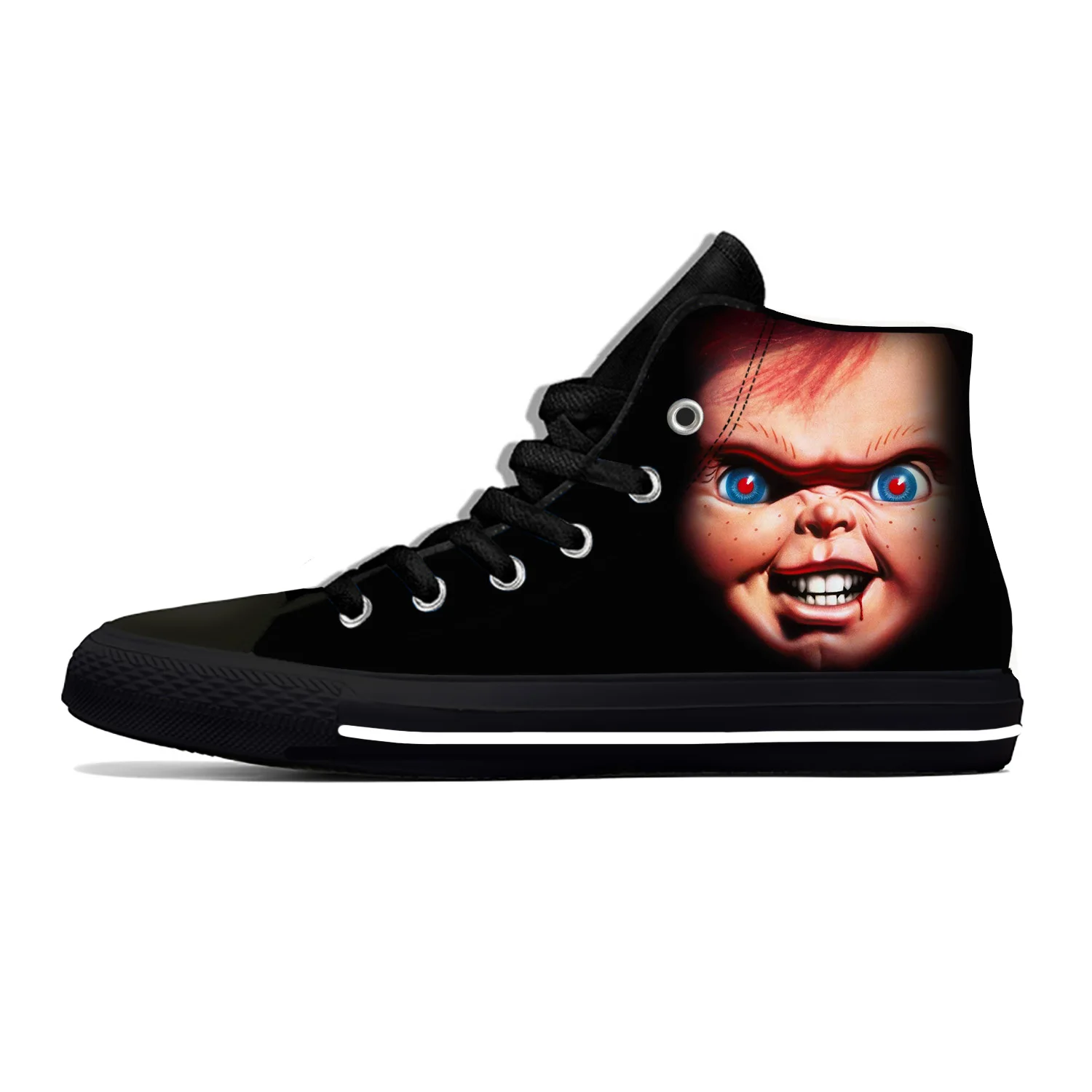 Movie Horror Halloween Childs Play Chucky Fashion Casual Cloth Shoes High Top Lightweight Breathable 3D Print Men Women Sneakers