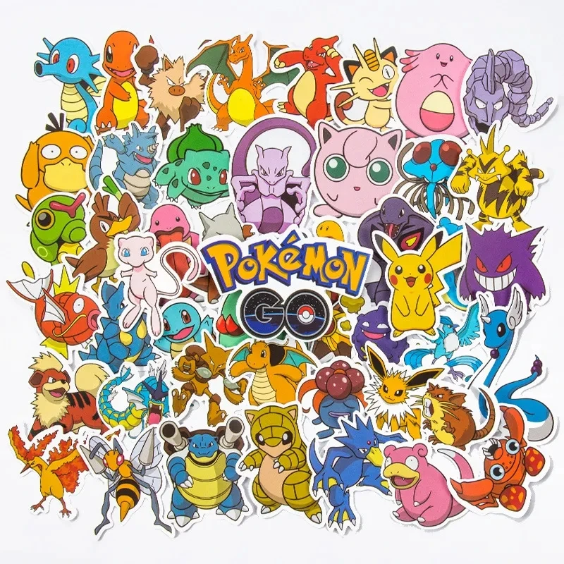 

10/30/50/100pcs Japan Anime Pokemon Stickers Cute Pikachu for Skateboard Laptop Helmet Car Motorcycle Cartoon Sticker Kids Gift