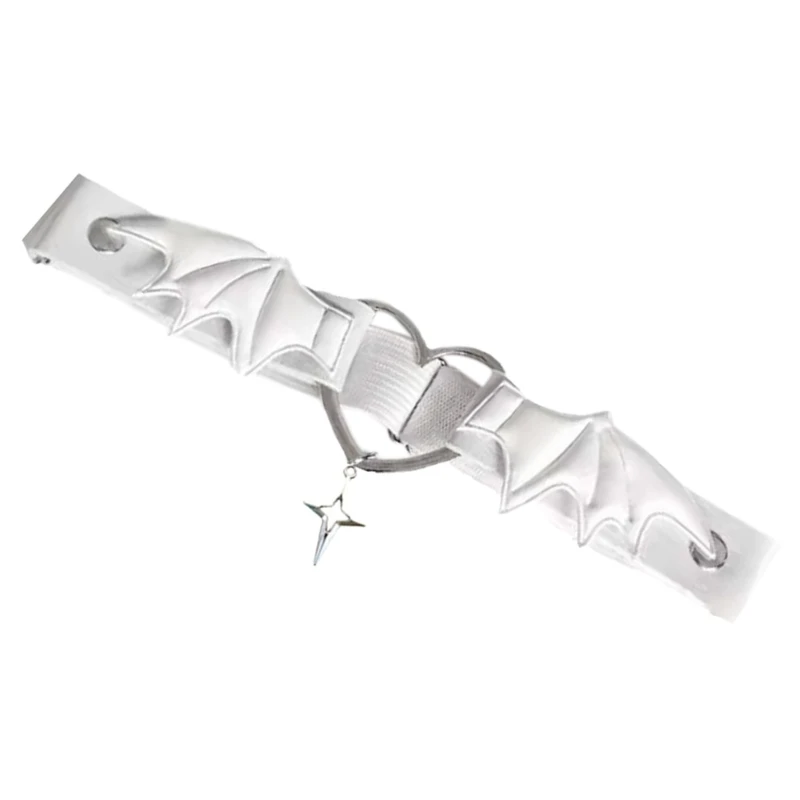 Cosplay Dark Harajuku Leg Garter with Heart Wing Star for Performances