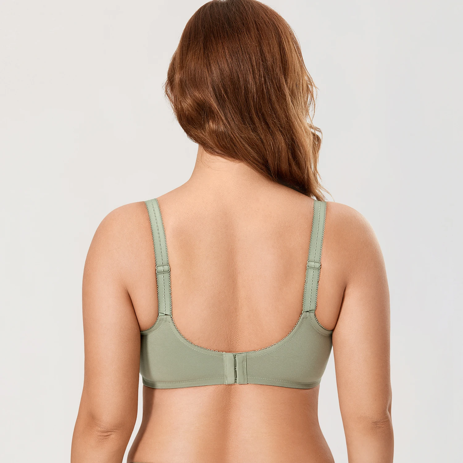 Women's Sheer Floral Lace Cotton Balconette Bra Non Padded Full Coverage Underwire Support Plus Size