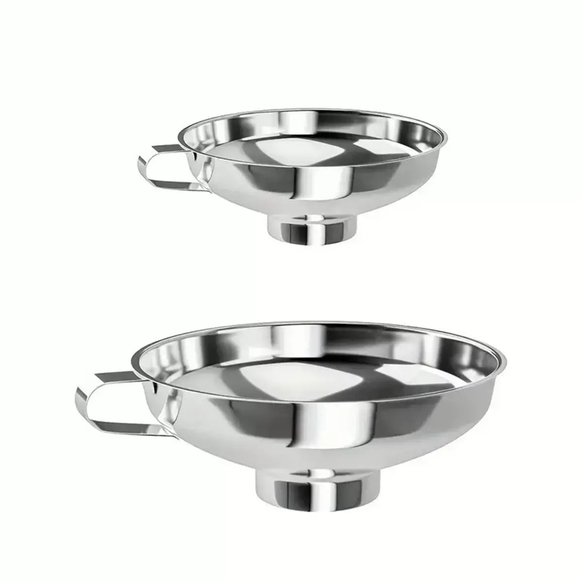 Stainless Steel Canning Funnel Set 3-Pack, Wide Mouth with Removable Strainer for Jam Oil