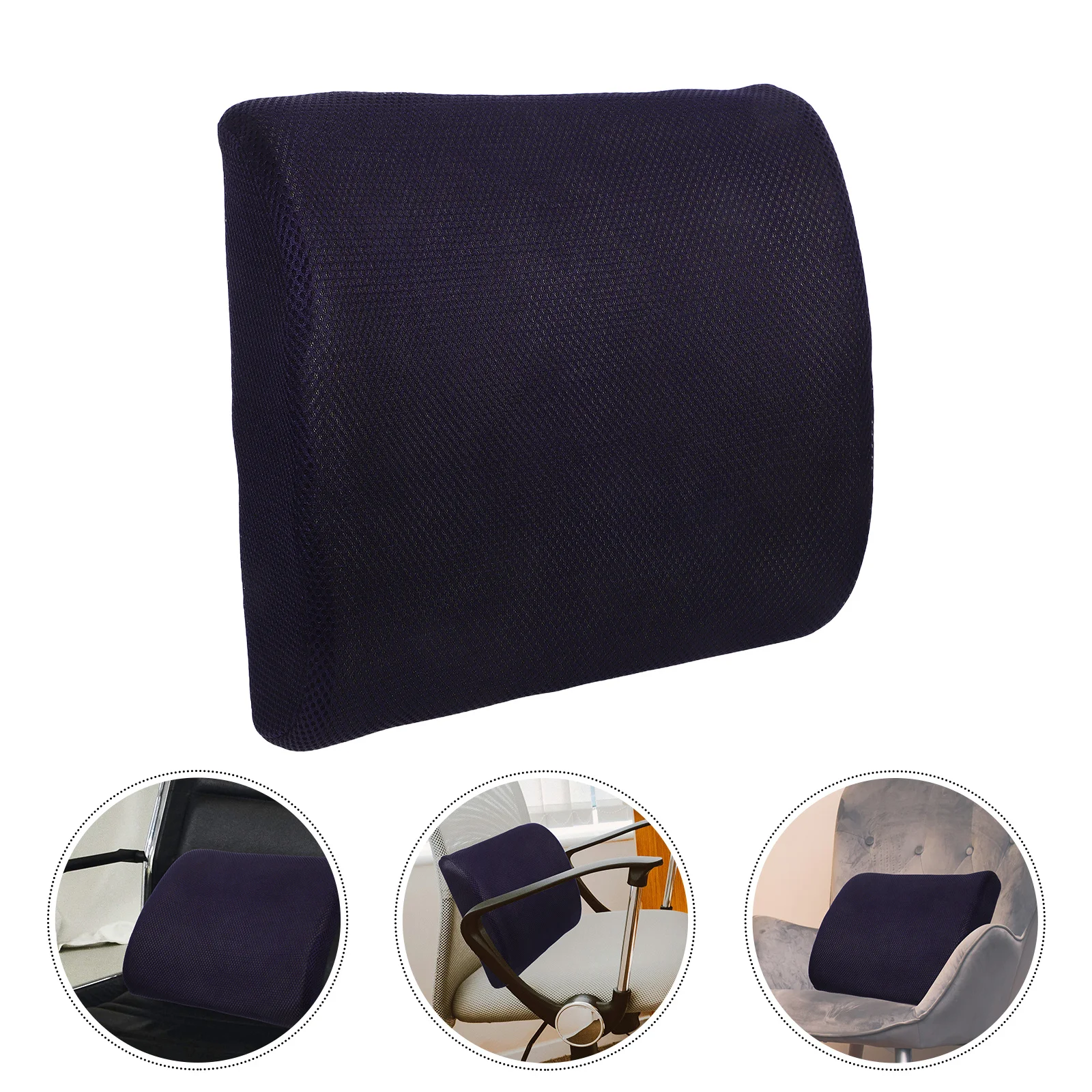 

Memory Foam Lumbar Support Cushion Breathable Mesh Backrest for Office Chair Car Gaming Ergonomic Adjustable Strap Posture