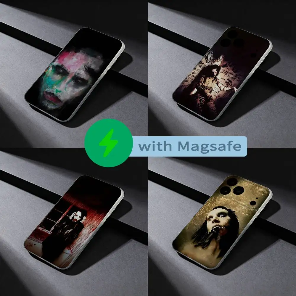 

M-Marilyn Manson WE ARE CHAOS Phone Case For iPhone 17,16,15,14,13,12,X,XS,Pro,Max,Plus,E,Air,Mini with Magsafe Magnetic Liquid