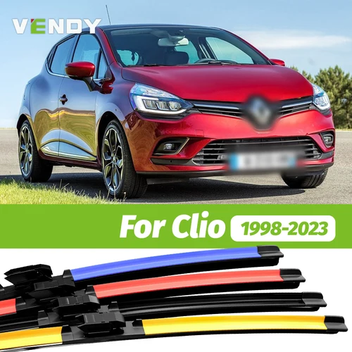 Imagen 1 del producto 2 uds limpiaparabrisas delantero limpiaparabrisas para Renault Clio 2 3 4 5 1998-2023 2015 2016 2017 2018 2019 2020 2021 2022