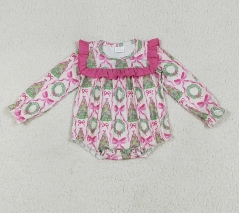 

Детские комбинезоны RTS, детская одежда, комбинезон с длинными рукавами и рождественским бантом для девочек