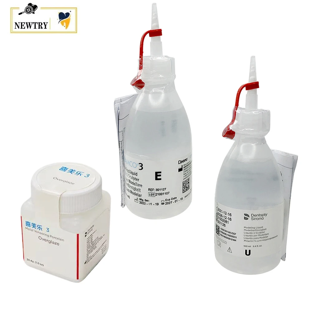 

Dental Restoration Stain Glaze Liquid Ceramco 3 Crown Veneer Inlay Porcelain Ceramic Overglaze Powder Model Liquid E/U Agent