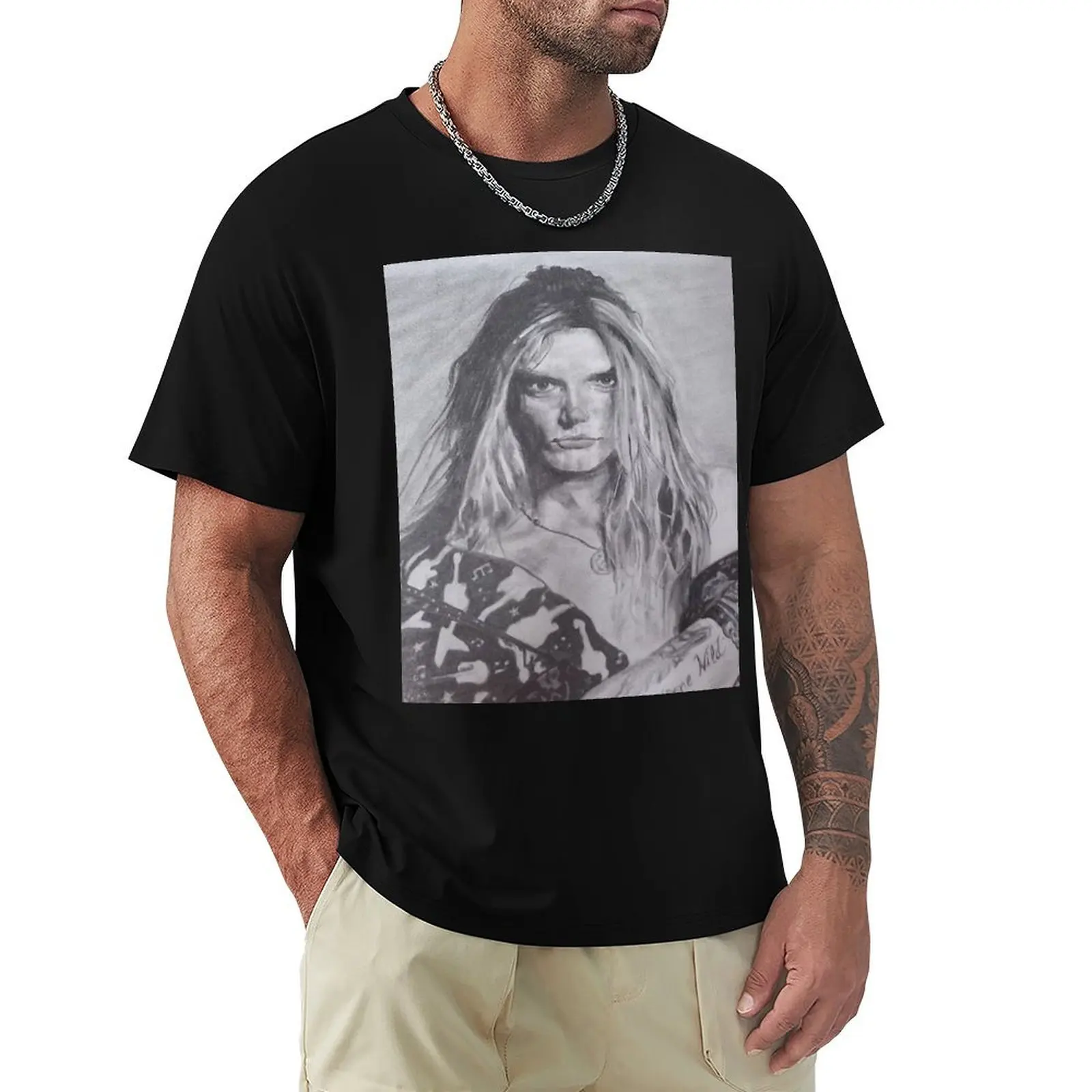 

Sebastian Bach (Rock) T-Shirt aesthetic clothes customs design your own mens graphic t-shirts big and tall