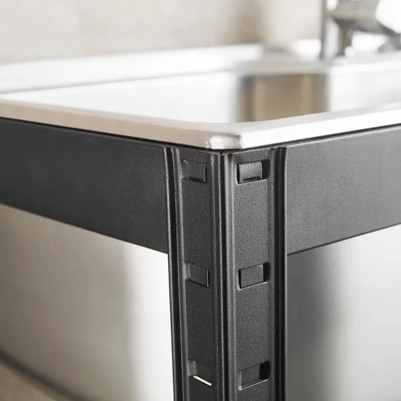 

Multifunctional Freestanding 304Stainless Steel Sink Sink Kitchen Household Thickened Single Trough with Stand/Faucet Customized