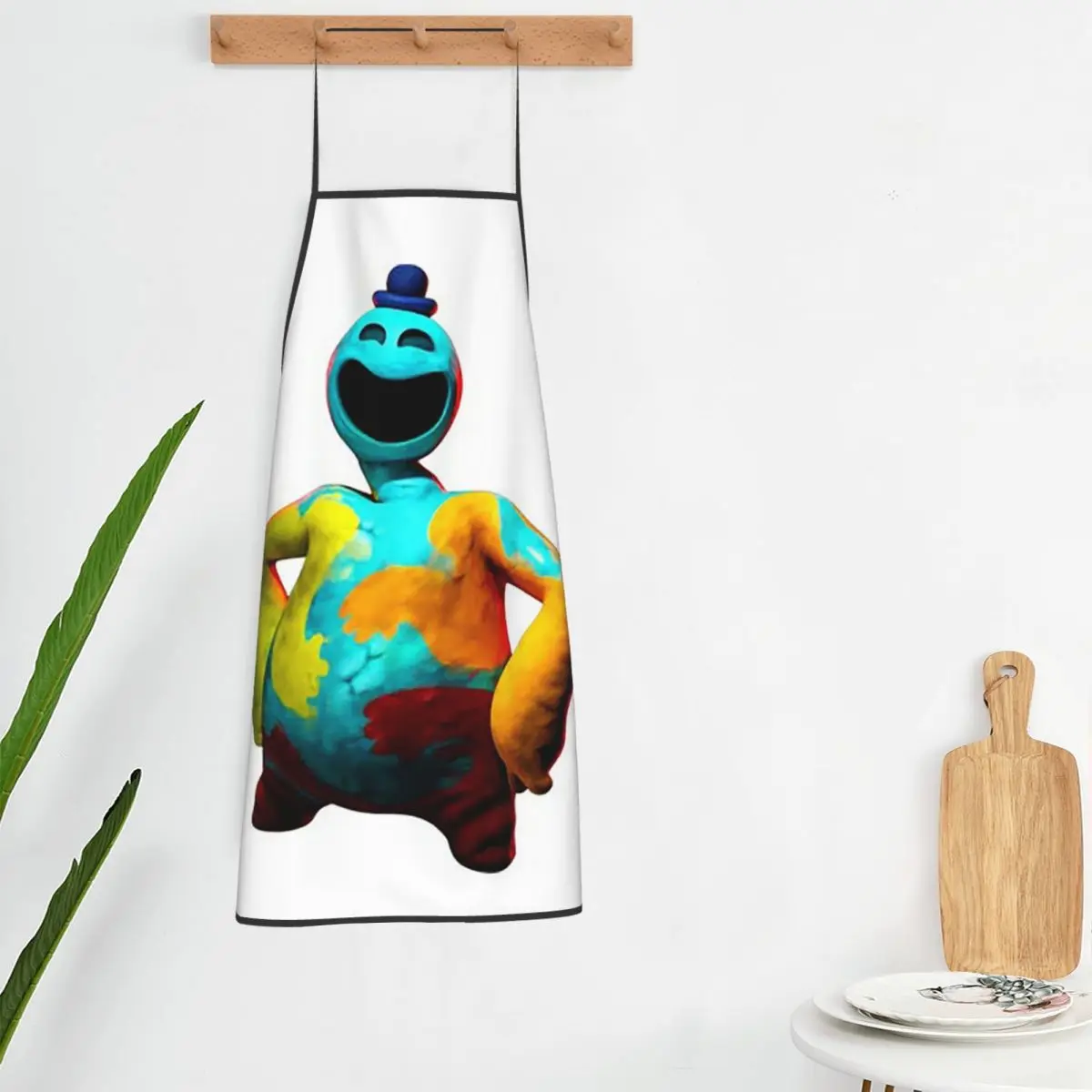 Doey Doughman Horror Pianosaurus Apron Chef Cooking Tablier Sleeveless Bib Kitchen Cleaning Pinafore for Women Men Painting