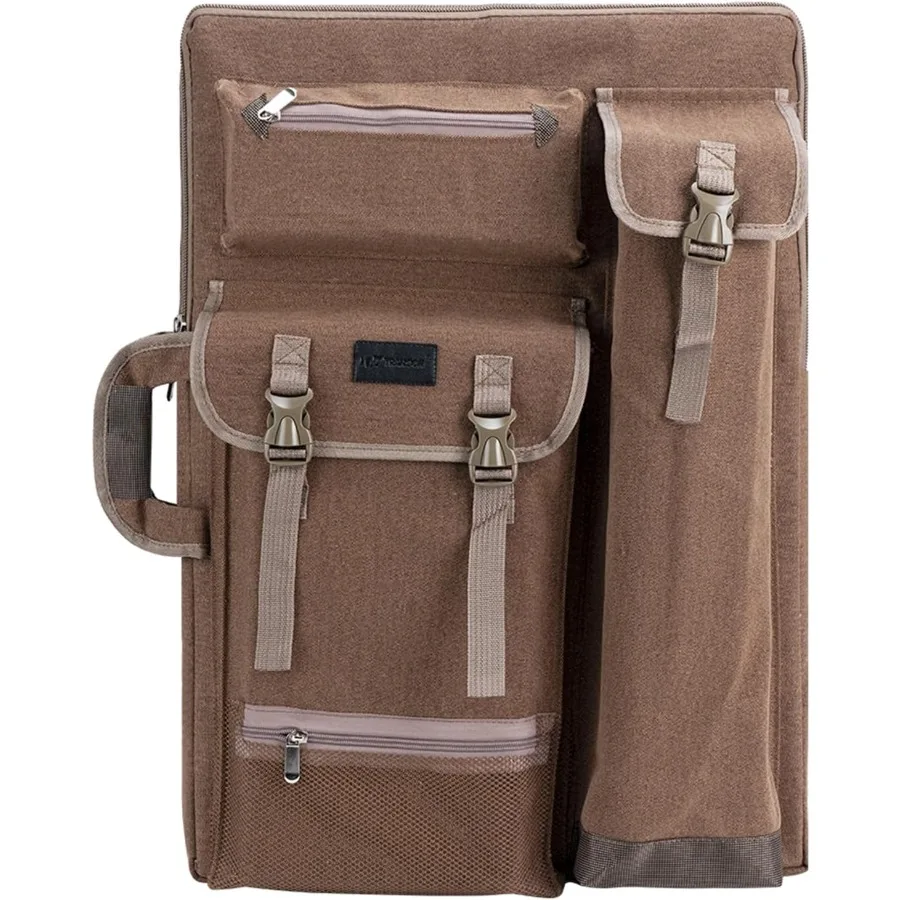 

Large 26 x 19.5 Canvas Art Portfolio Case Backpack for Artists Durable Storage Solution with Comfortable Shoulder Straps Ideal