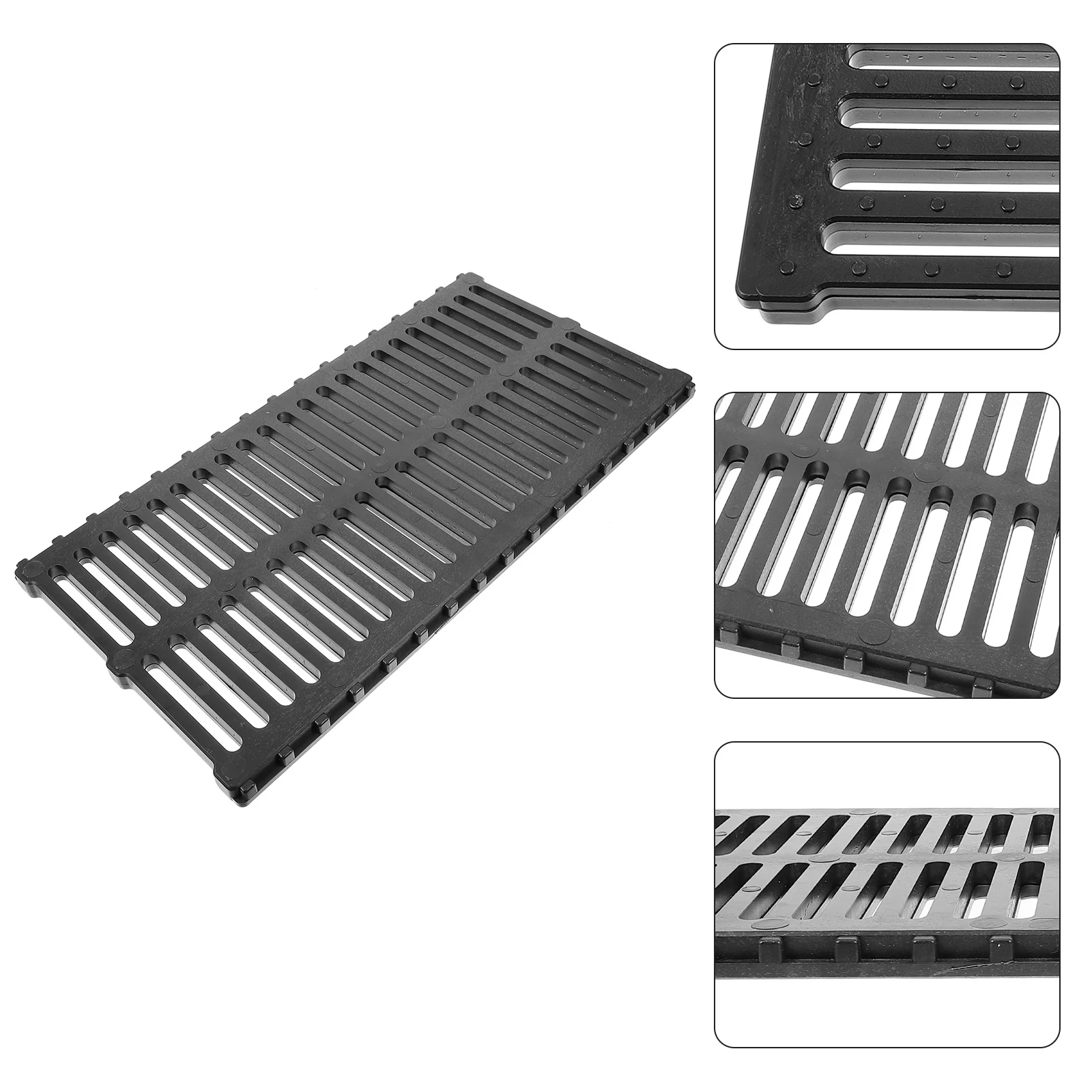 Plastic Outdoor Trench Cover Resin Drain Grate Replaceable Sewer Cover City Trench Drain Grate Accessory Sewer Accessory