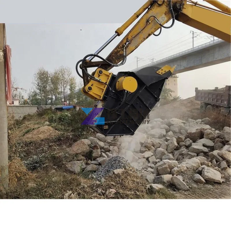 20 Ton 30 Ton Class Crushing Bucket Excavator Attachment Sand Crushers Bucket for Stone Rock Crushing with CE/ISO