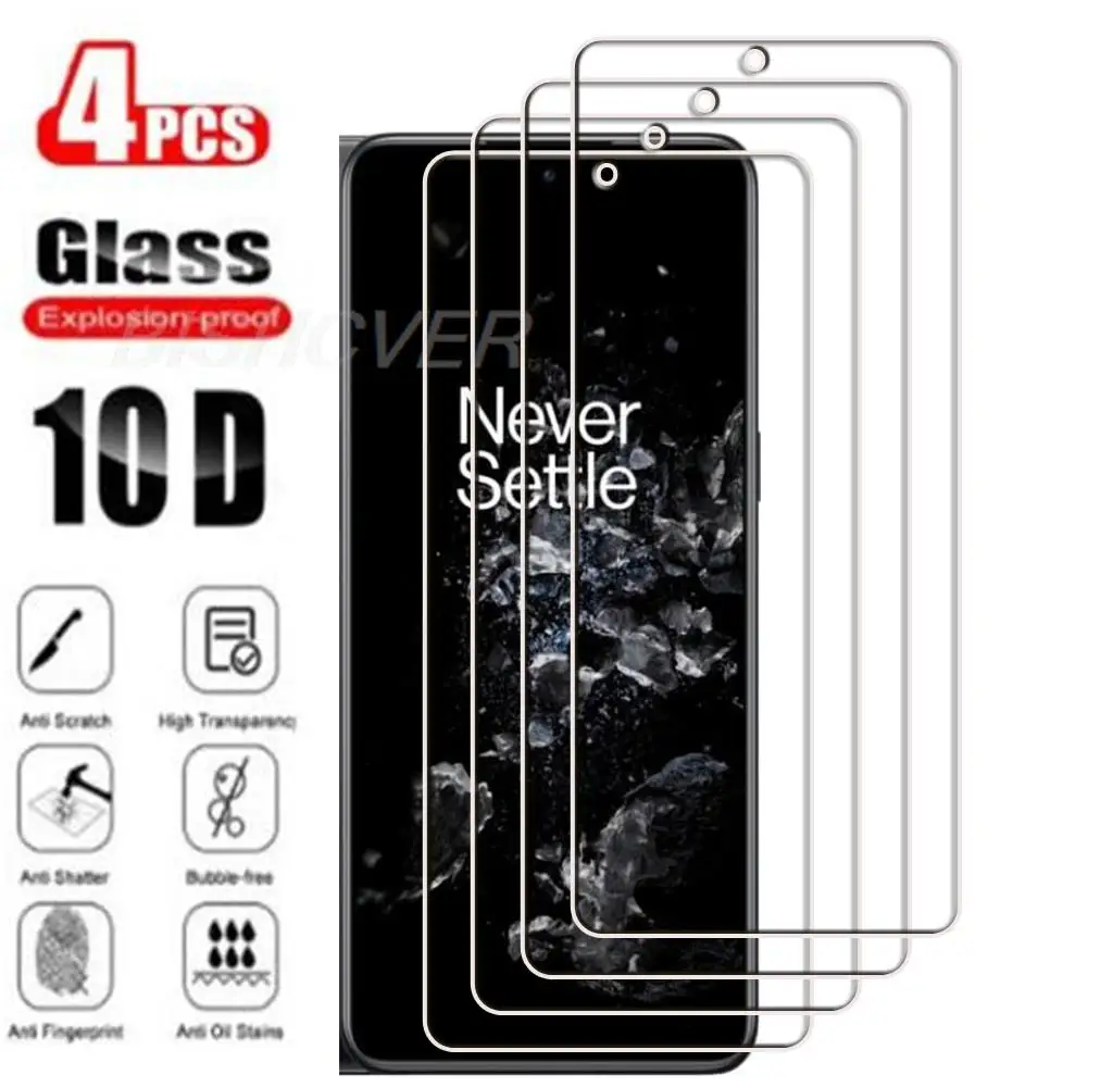 4Pcs Tempered Glass For OnePlus 10T Ace Pro Racing CPH2415 CPH2413 CPH2417 Screen Protector Protective Glass Film 9H