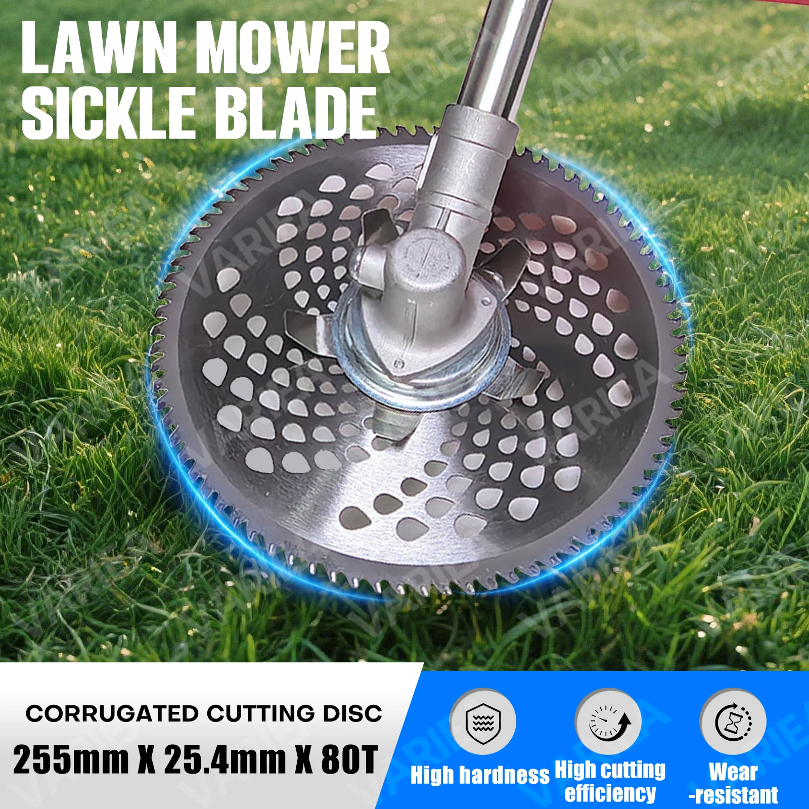 VARIEA-10-inch 80T High-Quality Metal Lawn Mower Trimming Blade, High-Quality Metal Blade, Strong Versatility and Compatibility