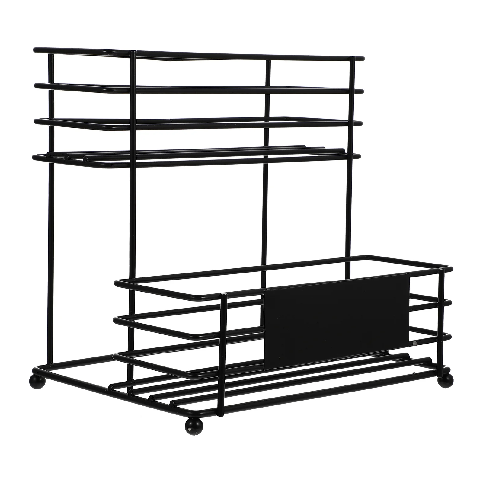 

Sugar Syrup Rack Double Layers Desktop Storage Organizer for Kitchen Seasonings Bottles Jam Bottle Display