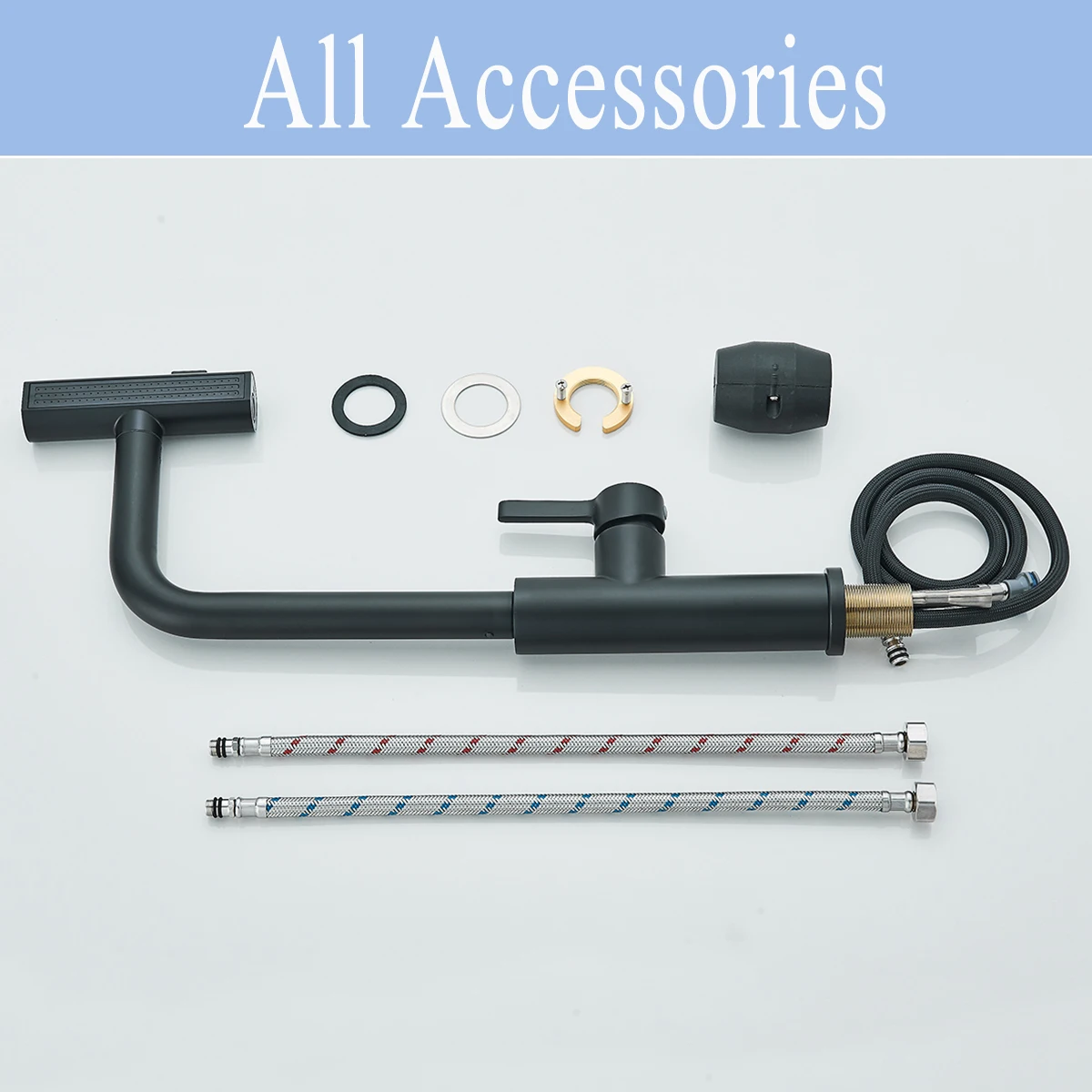 Multi-function Kitchen Faucet Sprayer Pull Out Hot Cold Water Mixer Kitchen Sink Tap Single Handle 360 Rotation Water Crane Tap