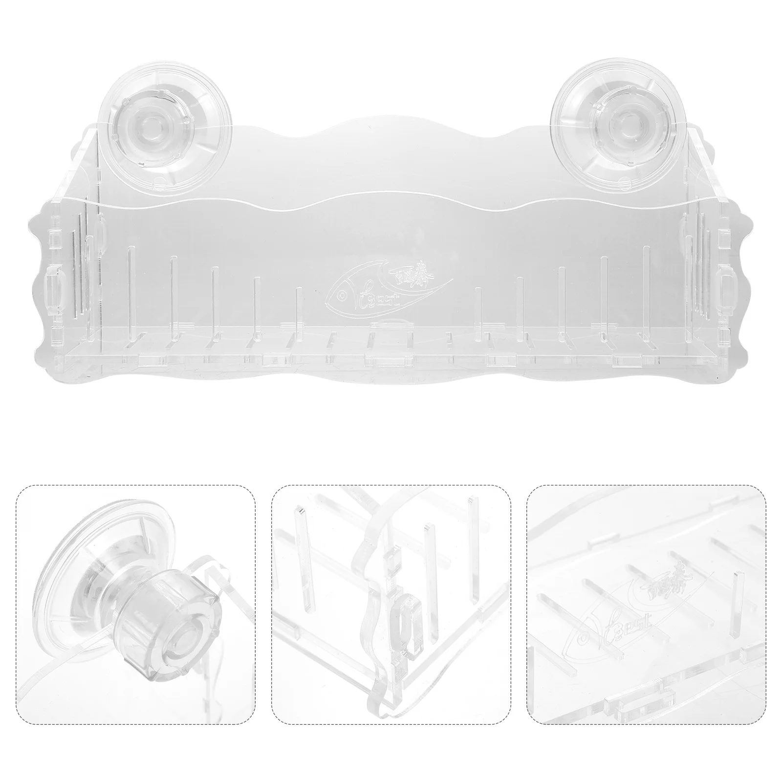 

Aquarium Planting Cup Acrylic Water Plant Planter For Fish Tank With Permeable Holes Suction Hook Aquatic Plant Holder