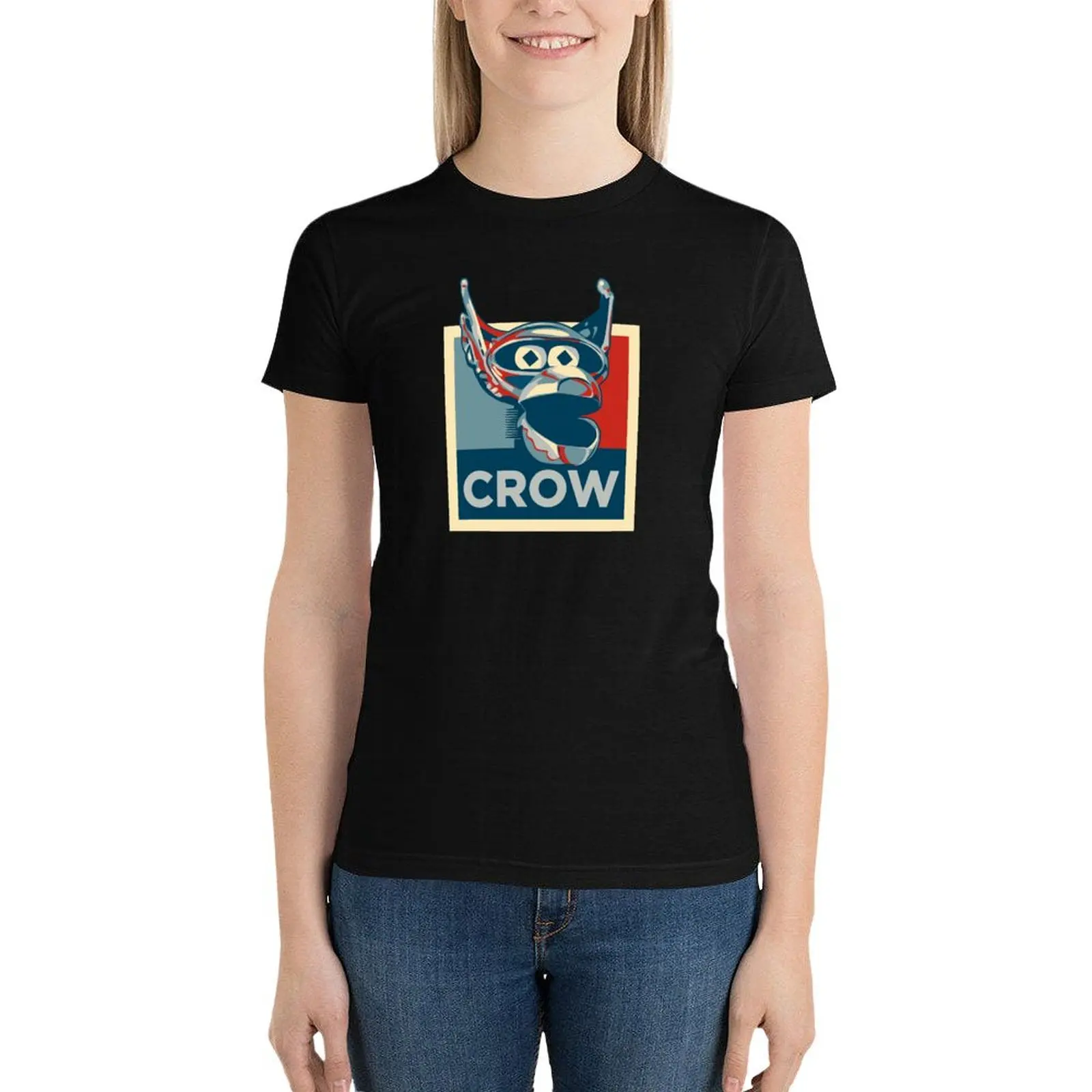 Vote Crow T. Robot T-Shirt Aesthetic clothing plus size tops Women t shirt