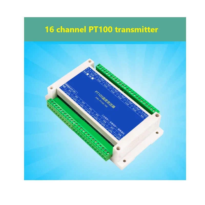 16-channel Thermocouple resistance temperatureacquisition K/S/R/B/N/E/J/T type transmitter rail sensor conversion isolation 485