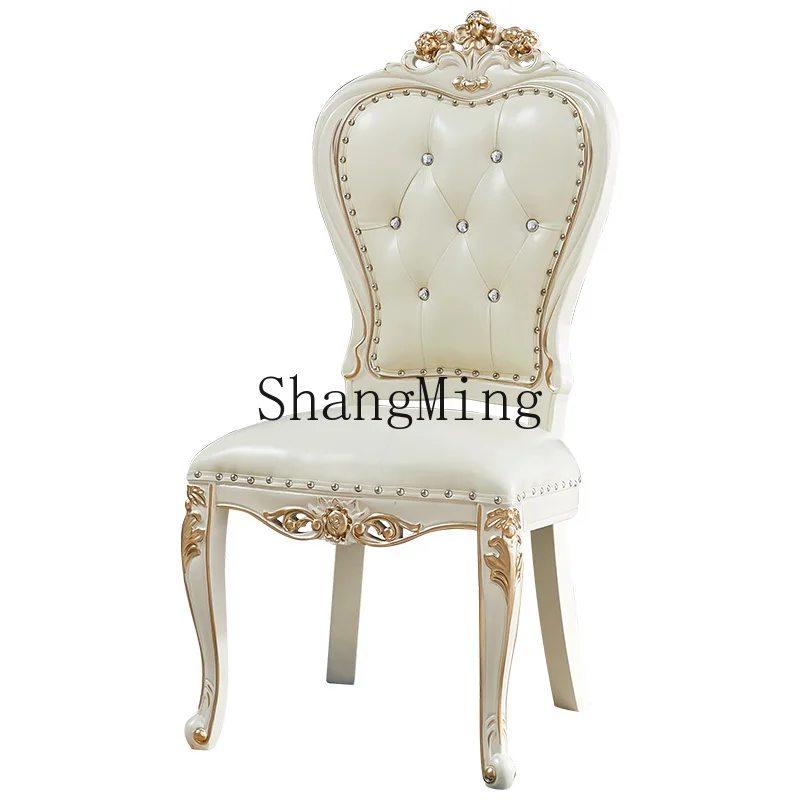 FG good-looking  Household Dining Chair Solid Wood Restaurant Book Chair Coffee Dining Casual Book Chair