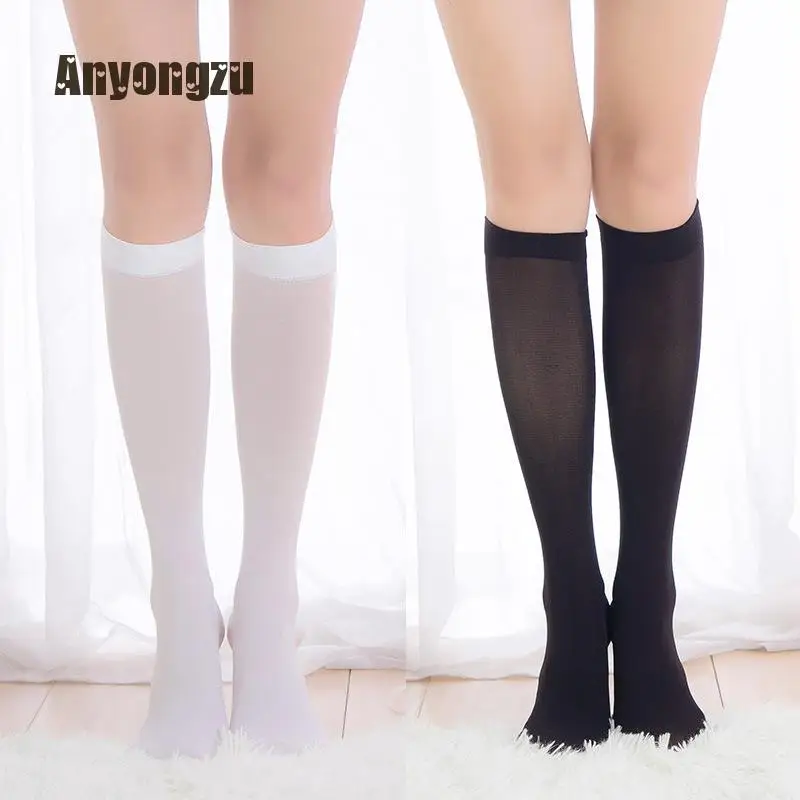 

2023 New Design Stocking Popular Elements 5pair Anyongzu Thin Girl Stockings Velvet Black And White Female Students Autumn