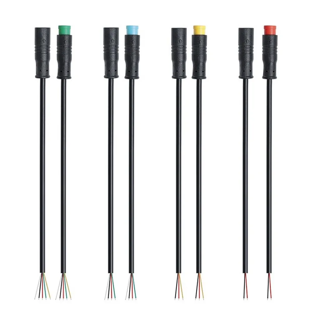 5Pair 25cm 3Pin 6mm Male Female Butt-Plug Connector Waterproof Plug- Extension Cable For Electric Bicycle Connectors