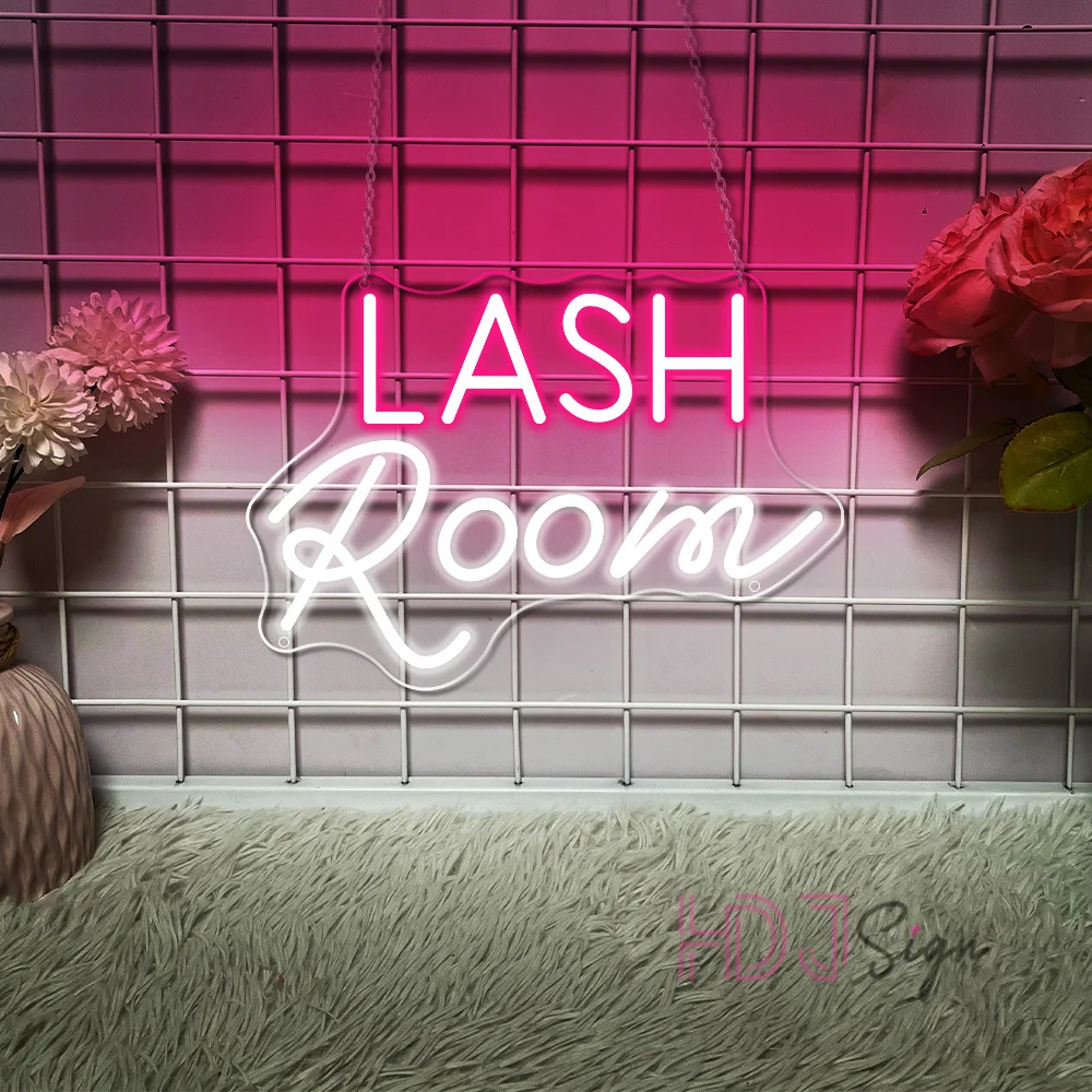 Lash Led Neon Sign Lashes Room Beauty Solon Wall Art Hanging Neon Lights Sign Lash Room Store Decoration for Business Signs