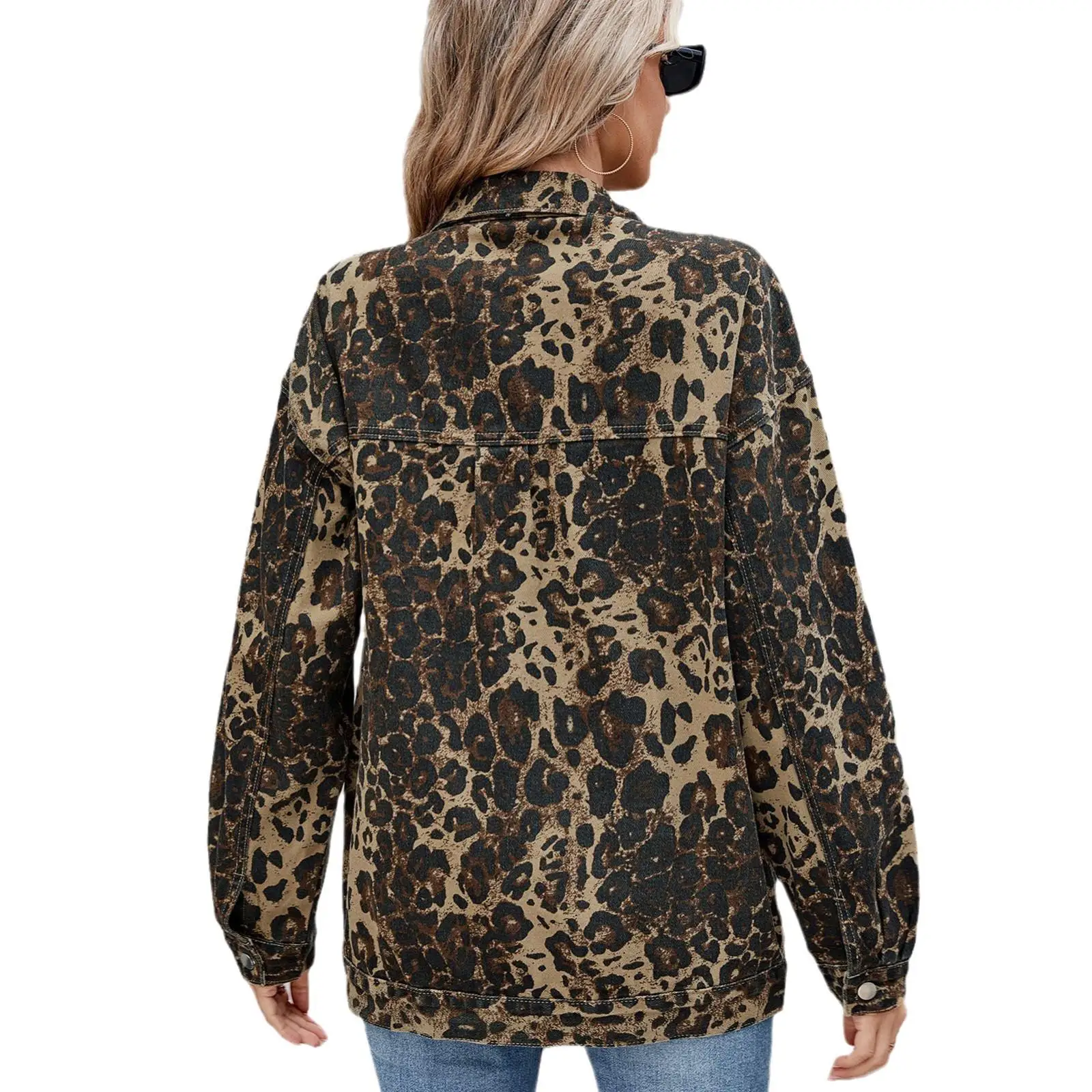 ウォッシュドデニムジャケット-トップトレンド-レディース-insスタイル-カジュアル-快適フィット-ホームウェア-インナーウェア-アクセサリー-ノーブランド登録