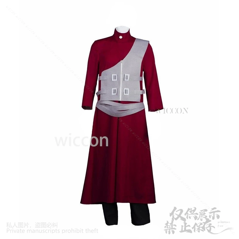 Sabaku No أنيمي تأثيري جارا زي النينجا الهوكاجي Kazekage الملابس الباروكات للكبار معطف سترة السراويل كرنفال حفلة مخصصة