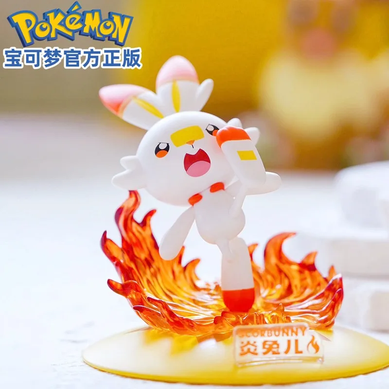 Pokémon Official Handmade Figure Pikachu Fighting Version Gengar Purple Flame Sylveon Star Accessory Tabletop Decor