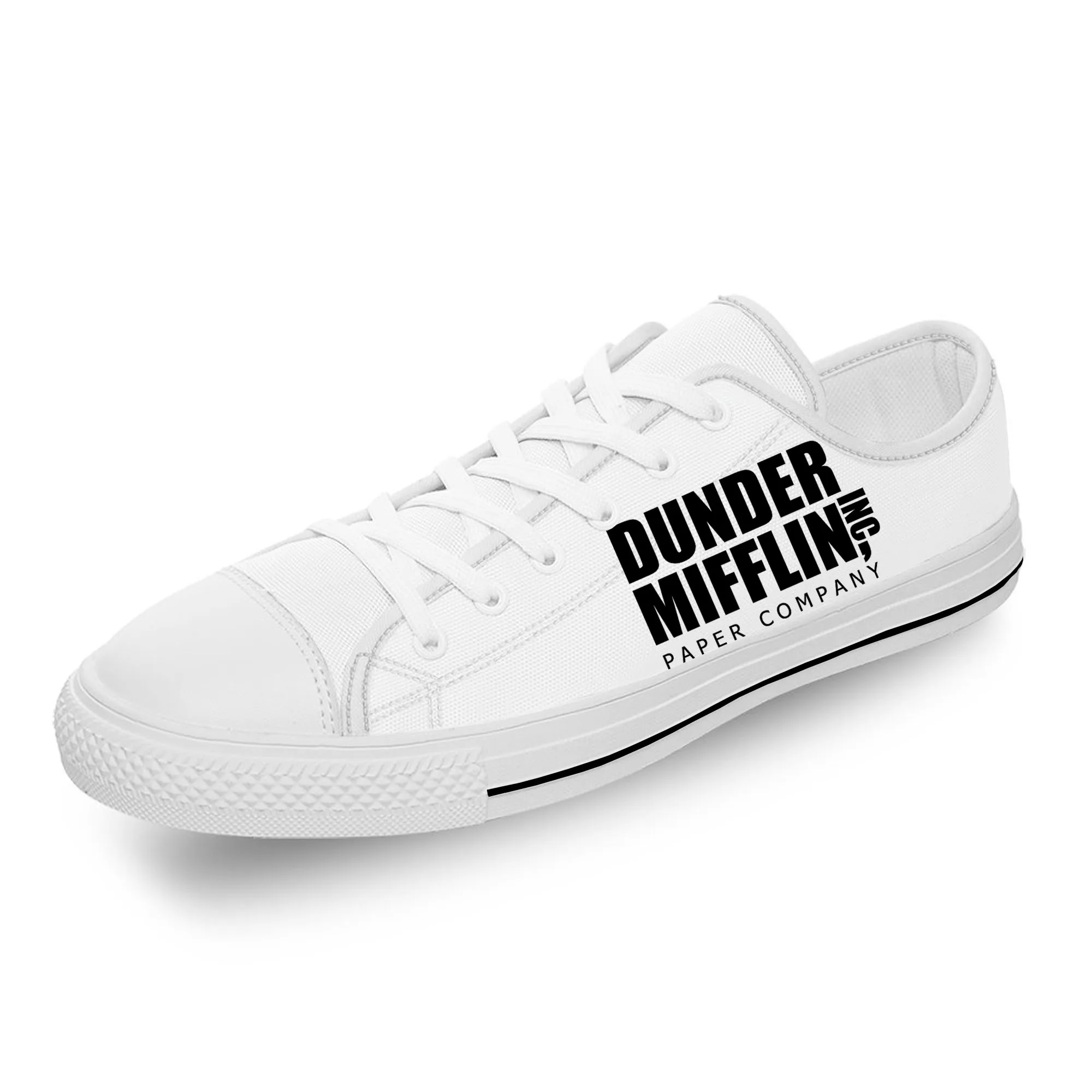 The Office TV Show Low Top Sneakers Mens Womens Teenager Dunder Mifflin Paper Casual Shoes Canvas Shoe Cosplay Lightweight shoe