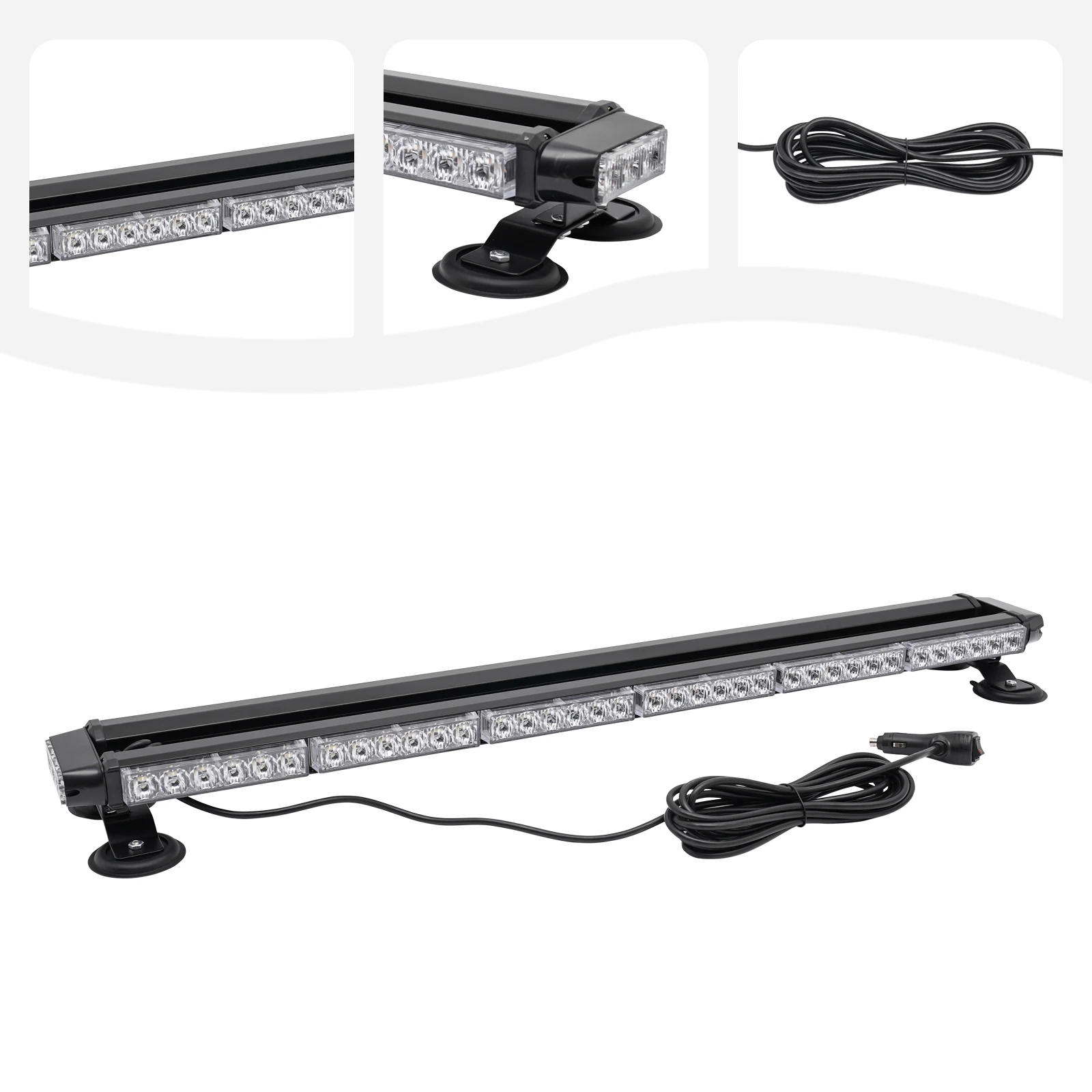 3000K LED-Lichtleiste, bernsteinfarbene Notfalllampe für das Dach, Blitzlichtleiste auf dem Dach