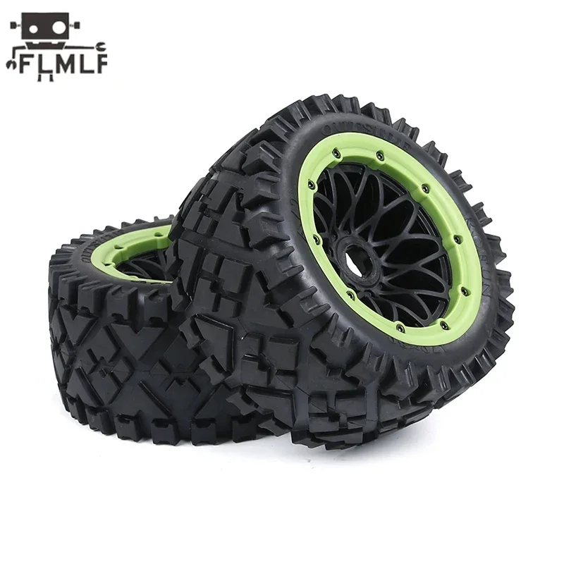 All-terrain Reticulated Wheel Hub Rear tire Assembly Fit for 1/5 HPI ROVAN KINGMOTOR BAJA 5B Ss Truck Parts
