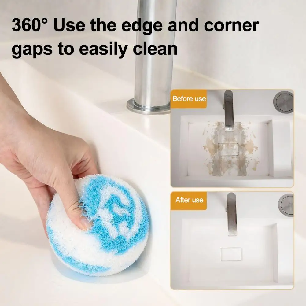 Scrubbing Sponge for Kitchen Portable Detail Brush Non-scratch Scrubber Balls Reusable Stain Removal Sponges Tools for Ceramic