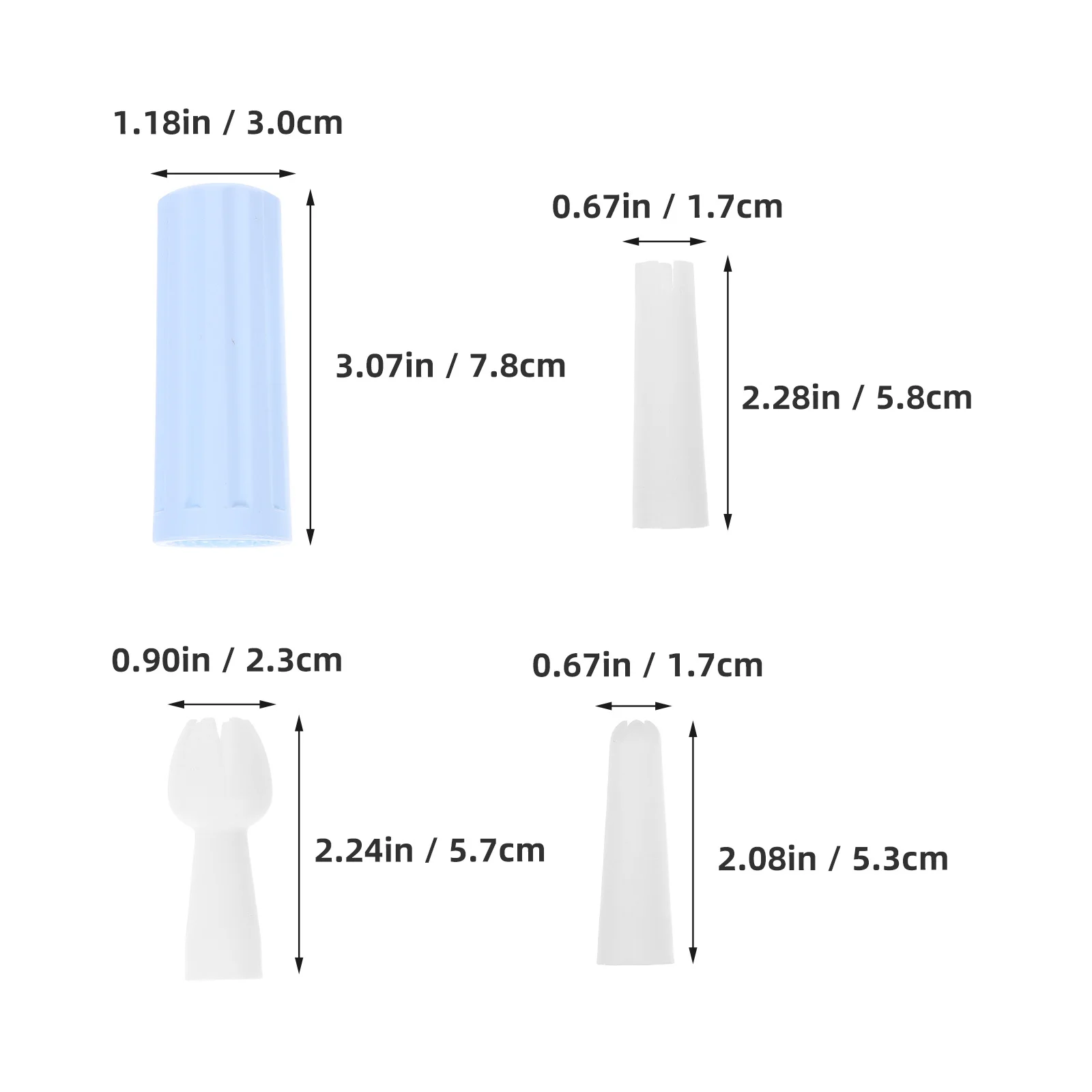 4 قطعة نصائح الأنابيب مجموعة فوهات تزيين الكعكة لصقيع الكعك المعجنات قابلة لإعادة الاستخدام الخبز اكسسوارات الجليد الأنابيب عدة المعجنات #5