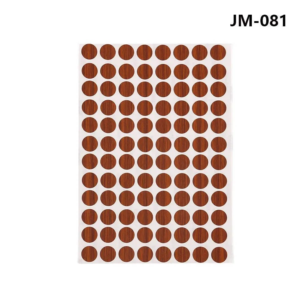 96Pcs/sheet Self Adhesive Hardware Hole Ornament Furniture Nuts Covers Decorative Films Protective Cap Screws Decor