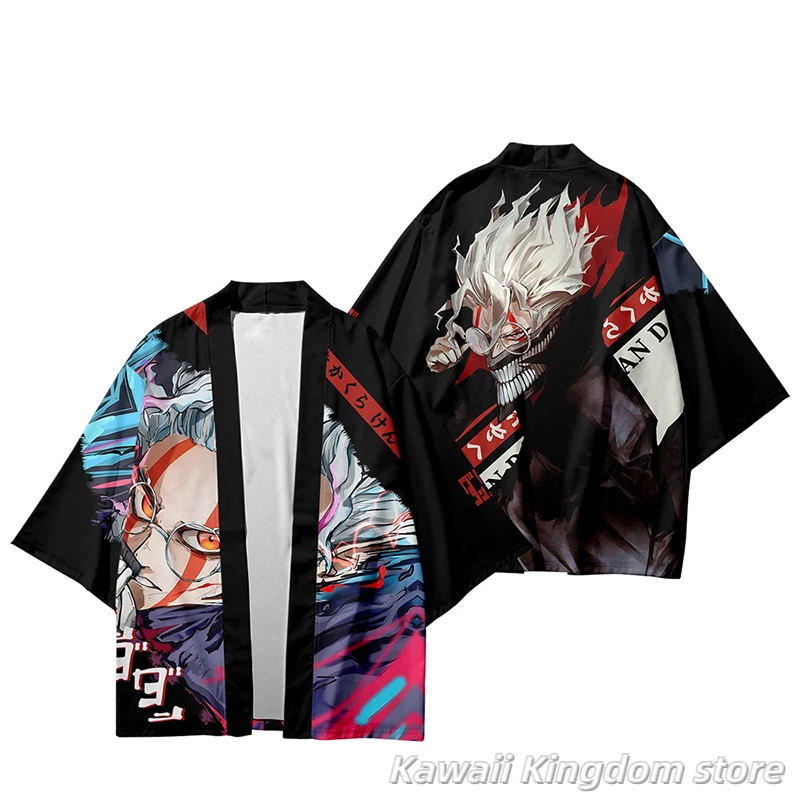 دان دا دان تاكاكورا كين هاوري عباءة فضفاضة انمي ياباني كيمونو تأثيري حلي سترة Harajuku سترة