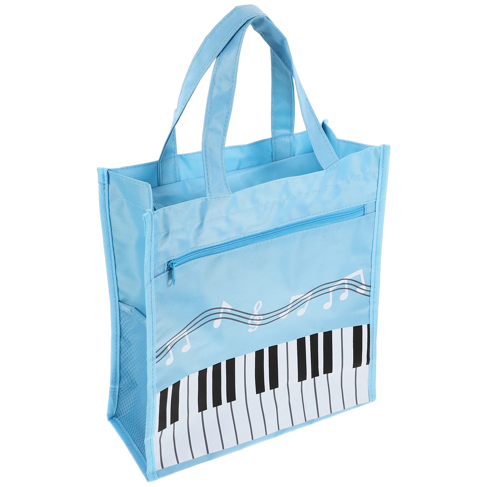 

Cute Music Bag for Women Girls Large Capacity Piano Book Storage Handbag Lightweight Portable Double Layer Organizer