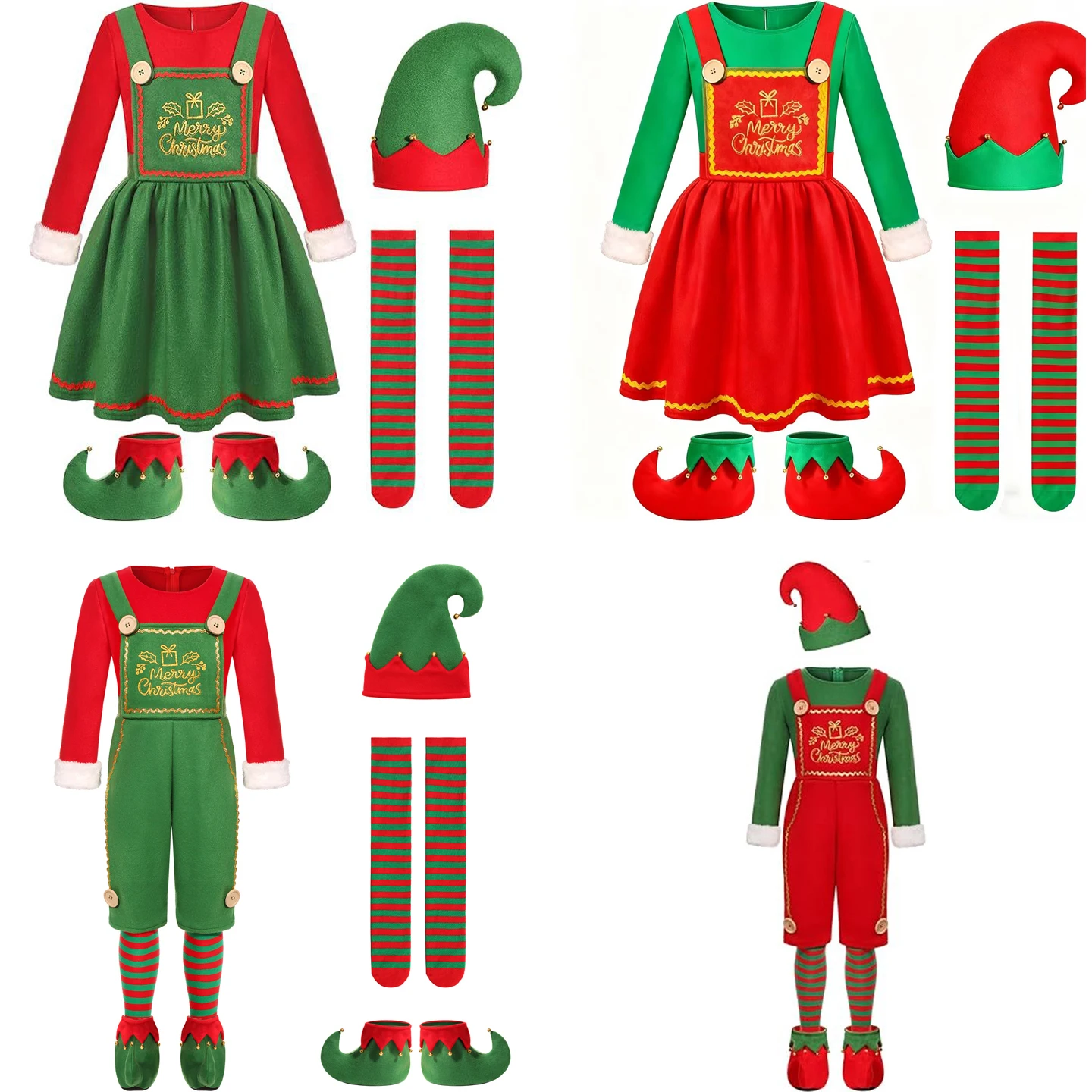 Новогодний/Хэллоуинский костюм – обзор и цена Elf Costume Christmas