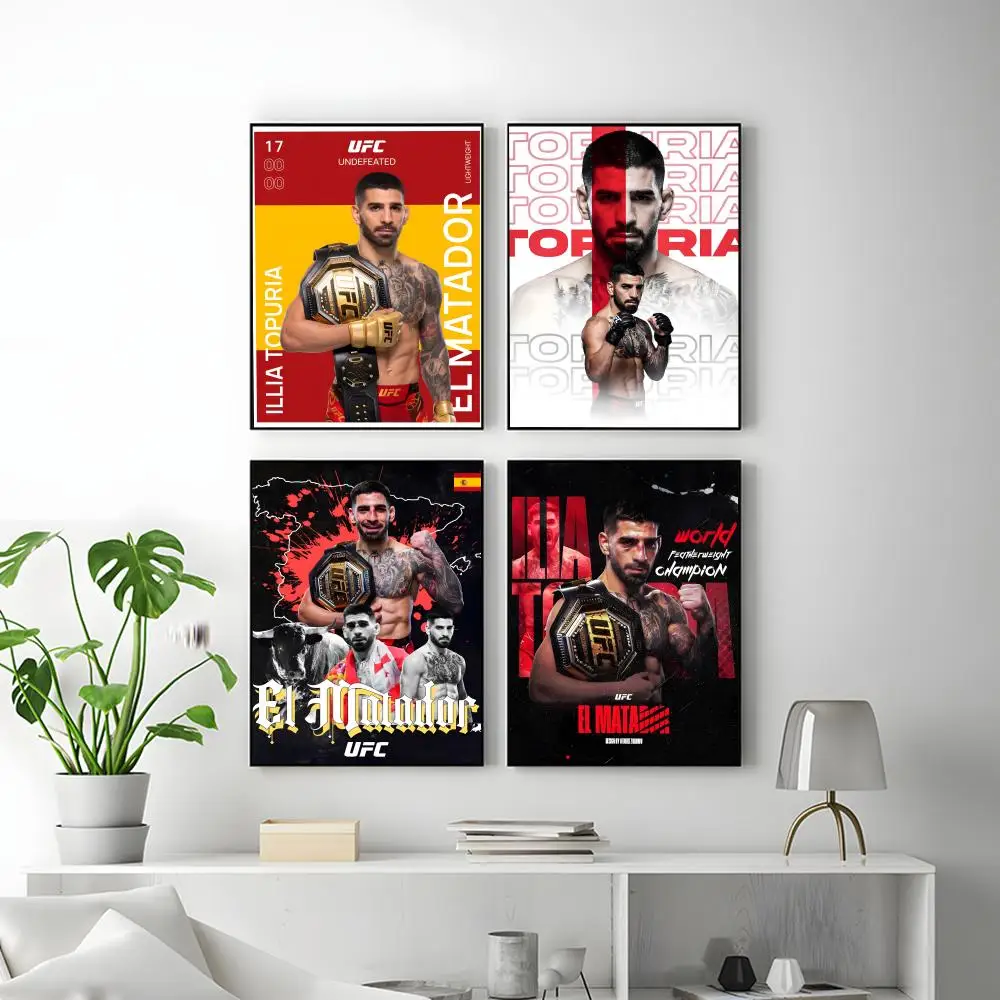 Mixed Martial Athlete I-Ilia TopuriaS Poster HD Versatile Waterproof Wall Decor Self Adhesive Perfect for Any Room & Ideal Gift